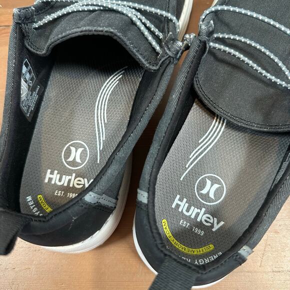 Hurley Men's Laguna Black Lightweight Memory Foam Casual Shoes Size 8 - Picture 8 of 10